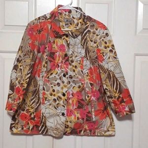 Chico's size 3 button up shirt cover up
